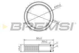Bremsi FA1638 - FILTRO DE AIRE | AIR FILTER
