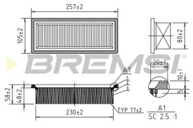 Bremsi FA1644 - FILTRO DE AIRE | AIR FILTER