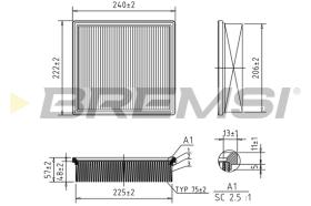 Bremsi FA1647 - FILTRO DE AIRE | AIR FILTER