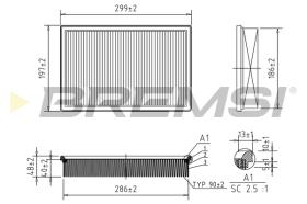 Bremsi FA1652 - FILTRO DE AIRE | AIR FILTER