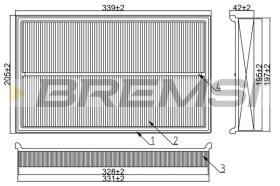 Bremsi FA1655 - FILTRO DE AIRE | AIR FILTER
