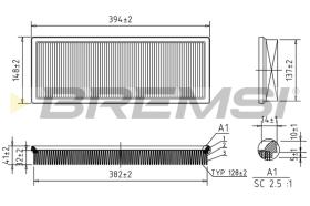 Bremsi FA1659 - FILTRO DE AIRE | AIR FILTER