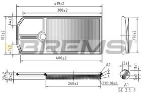 Bremsi FA1668 - FILTRO DE AIRE | AIR FILTER