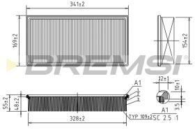 Bremsi FA1671 - FILTRO DE AIRE | AIR FILTER