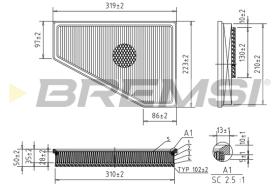 Bremsi FA1698 - FILTRO DE AIRE | AIR FILTER