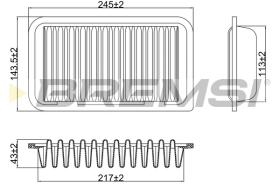 Bremsi FA1702 - FILTRO DE AIRE | AIR FILTER