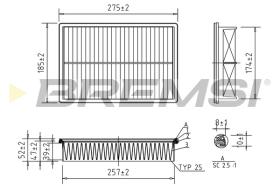 Bremsi FA1703 - FILTRO DE AIRE | AIR FILTER