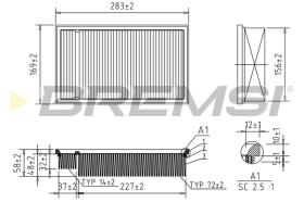 Bremsi FA1704 - FILTRO DE AIRE | AIR FILTER