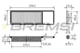 Bremsi FA1705 - FILTRO DE AIRE | AIR FILTER