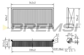 Bremsi FA2001 - FILTRO DE AIRE | AIR FILTER