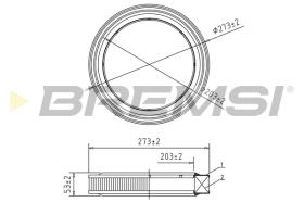 Bremsi FA2003 - FILTRO DE AIRE | AIR FILTER