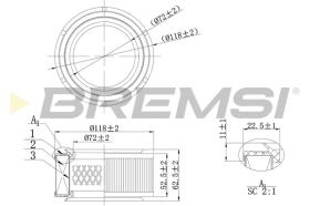 Bremsi FA2033 - FILTRO DE AIRE | AIR FILTER