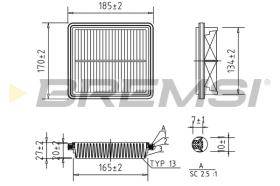 Bremsi FA2035 - FILTRO DE AIRE | AIR FILTER