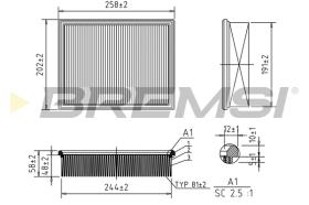 Bremsi FA2040 - FILTRO DE AIRE | AIR FILTER