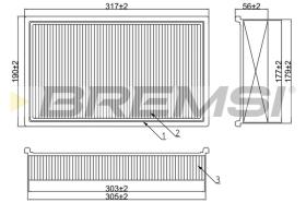 Bremsi FA2042 - FILTRO DE AIRE | AIR FILTER