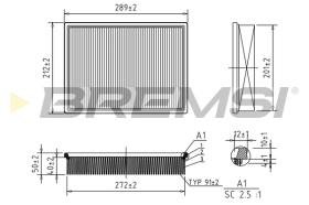 Bremsi FA2046 - FILTRO DE AIRE | AIR FILTER