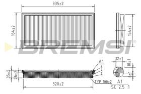 Bremsi FA2067 - FILTRO DE AIRE | AIR FILTER