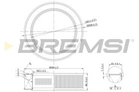 Bremsi FA2072 - FILTRO DE AIRE | AIR FILTER