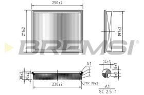 Bremsi FA2075 - FILTRO DE AIRE | AIR FILTER