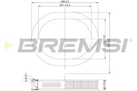 Bremsi FA2080 - FILTRO DE AIRE | AIR FILTER