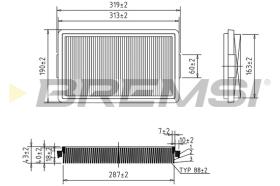 Bremsi FA2085 - FILTRO DE AIRE | AIR FILTER