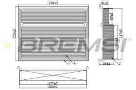 Bremsi FA2086 - FILTRO DE AIRE | AIR FILTER