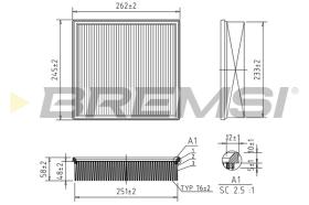 Bremsi FA2090 - FILTRO DE AIRE | AIR FILTER