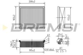 Bremsi FA2091 - FILTRO DE AIRE | AIR FILTER