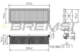 Bremsi FA2092 - FILTRO DE AIRE | AIR FILTER