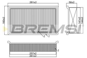 Bremsi FA2099 - FILTRO DE AIRE | AIR FILTER