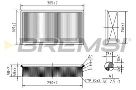 Bremsi FA2103 - FILTRO DE AIRE | AIR FILTER