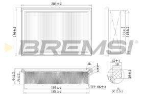 Bremsi FA2104 - FILTRO DE AIRE | AIR FILTER