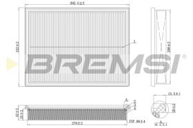 Bremsi FA2105 - FILTRO DE AIRE | AIR FILTER