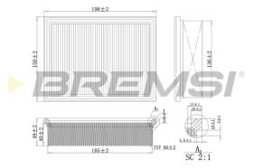 Bremsi FA2110 - FILTRO DE AIRE | AIR FILTER