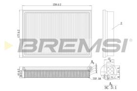 Bremsi FA2115 - FILTRO DE AIRE | AIR FILTER