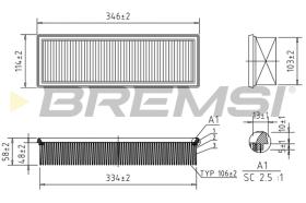 Bremsi FA2119 - FILTRO DE AIRE | AIR FILTER