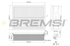 Bremsi FA2125 - FILTRO DE AIRE | AIR FILTER
