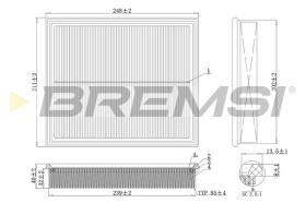 Bremsi FA2128 - FILTRO DE AIRE | AIR FILTER