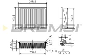Bremsi FA2136 - FILTRO DE AIRE | AIR FILTER