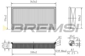 Bremsi FA2148 - FILTRO DE AIRE | AIR FILTER
