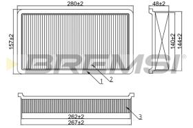 Bremsi FA2151 - FILTRO DE AIRE | AIR FILTER