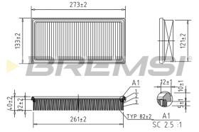 Bremsi FA2153 - FILTRO DE AIRE | AIR FILTER