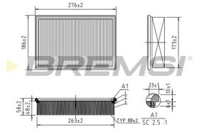 Bremsi FA2154 - FILTRO DE AIRE | AIR FILTER