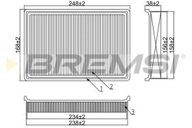 Bremsi FA2162 - FILTRO DE AIRE | AIR FILTER