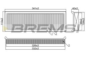 Bremsi FA2163 - FILTRO DE AIRE | AIR FILTER