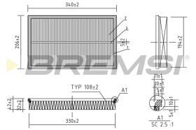 Bremsi FA2165 - FILTRO DE AIRE | AIR FILTER