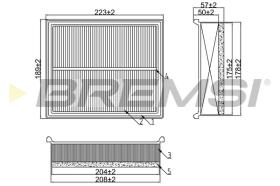 Bremsi FA2179 - FILTRO DE AIRE | AIR FILTER