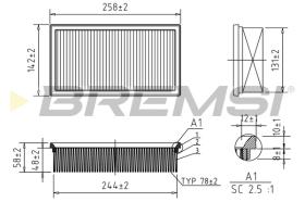Bremsi FA2207 - FILTRO DE AIRE | AIR FILTER