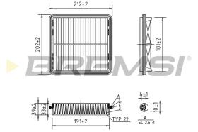 Bremsi FA2238 - FILTRO DE AIRE | AIR FILTER