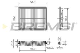 Bremsi FA2239 - FILTRO DE AIRE | AIR FILTER